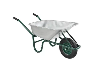 Kruiwagen 100 Liter - Luchtbanden - Zilver - Max. 210 KG – kavel bij XL Auctions
