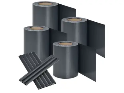 PVC Privacystrips - 4 stuks - Antraciet – kavel bij XL Auctions