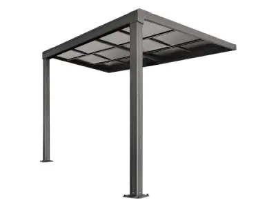Aluminium Terrasoverkapping Jakarta - 3 x 3 m - Grijs – kavel bij XL Auctions