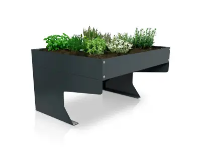 Maairobotgarage - Met plantenbak - Antraciet – kavel bij XL Auctions
