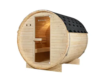 Barrelsauna Spitsbergen- 3,6 - 8 kW - 191x193x180 cm – kavel bij XL Auctions