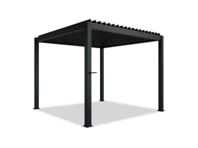 Pergola / Lamellendak - Tahiti - 3x3 m - Antraciet – kavel bij XL Auctions