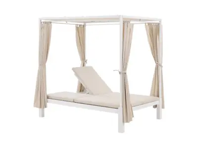 Dubbel Ligbed - Beige / Wit – kavel bij XL Auctions