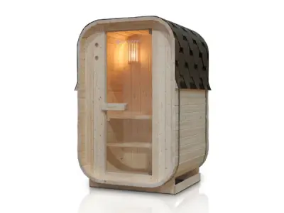 Barrelsauna Nolvik - Incl. Toebehoren - 120x128 x194 cm – kavel bij XL Auctions