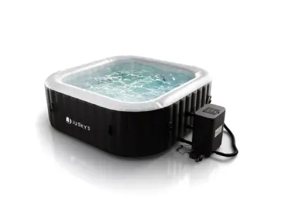 Opblaasbare Whirlpool - 4-6 personen - Zwart / Wit – kavel bij XL Auctions