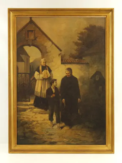 L. Muller naar "Der Versehgang" van Adolf Lüben – kavel bij De Kringwinkel, Antwerpen