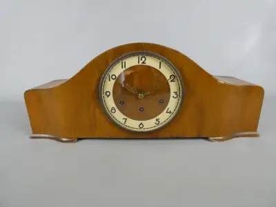 Vintage houten schouwklok – kavel bij De Kringwinkel, Diest