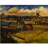 Constant Permeke – Paysage au Moulin-a-Ventgesigneerd Permeke linksonderolieverf op doek60 x 75,5 cm.Herkomst: Veiling Christie’s Amsterdam, 5 juni… – kavel bij Van Spengen