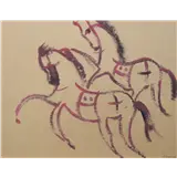 Gerrit Benner – Twee circuspaardengesigneerd Benner rechtsondergouache op papier38 x 46,5 cm – kavel bij Van Spengen