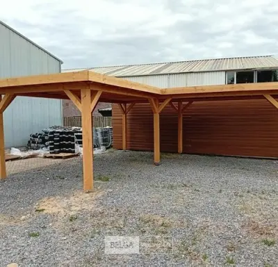 Hoekoverkapping afm 800x800x257 cm – kavel bij Belga Veilingen, Lummen
