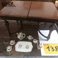 Miniatuur antieke tafel en koffiestel – kavel bij BOPA Auctions, Hooglede