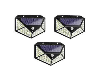 Solar Buitenlamp met Bewegingssensor - 100 LEDs Set van 3 – kavel bij XL Auctions