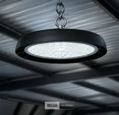 5 x LED Highbay UFO – 100W – 6400K Koud Wit – IP65 – AGORA-100 – kavel bij Belga Veilingen