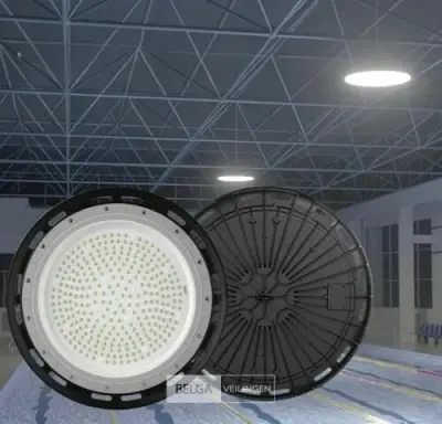 10 x LED Highbay UFO – 135W – 6500K Koud Wit – IP65 – AGREE-135 – kavel bij Belga Veilingen