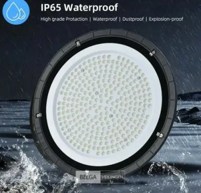 5 x LED Highbay UFO – 180W – 6500K Koud Wit – IP65 – AGREE-180 – kavel bij Belga Veilingen