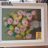 Schilderij bloemen – kavel bij BOPA Auctions, Hooglede