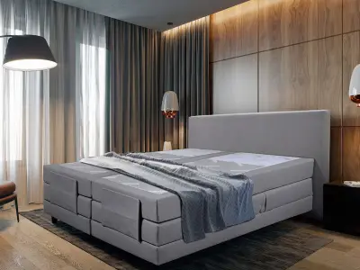 Elektrische boxspringcombinatie, M-Ray, Sense Exclusief, Grijs – kavel bij Onlineveilingmeester, Heerenveen