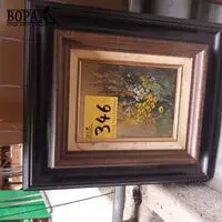 Schilderij bloemen – kavel bij BOPA Auctions, Hooglede