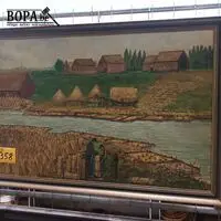 Schilderij oogstlandschap – kavel bij BOPA Auctions, Hooglede