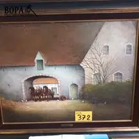 Schilderij boerenpaarden – kavel bij BOPA Auctions, Hooglede