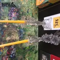 Kandelaars in glas. 2 stuks – kavel bij BOPA Auctions, Hooglede