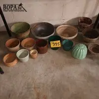Retro bloempotten. 15 stuks – kavel bij BOPA Auctions, Hooglede