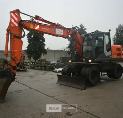 HITACHI ZAXIS 140W graafmachine – kavel bij Belga Veilingen, Malle