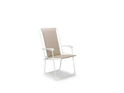 10x Chiemsee folding chair High Backrest Beige – kavel bij XL Auctions