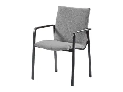 4x Positano Dining Chair - Anthracite - Light Grey – kavel bij XL Auctions
