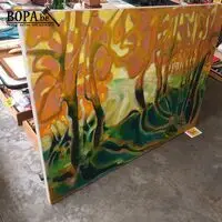 Schilderij bomen Michel Derouck – kavel bij BOPA Auctions, Hooglede