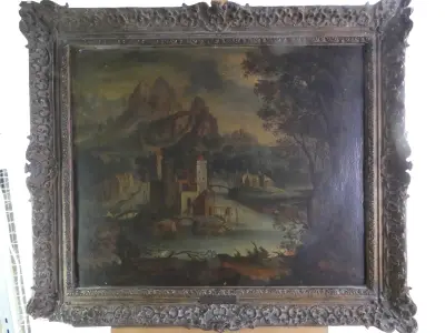 Oud olieverfschilderij - Pieter Stevens – kavel bij De Kringwinkel, Heverlee