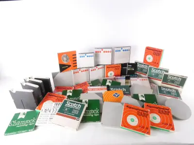 Groot lot vintage reel-to-reel geluidsbanden – kavel bij De Kringwinkel, Heverlee