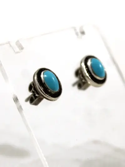 925 Zilveren Oorbellen met Turquoise – kavel bij De Kringwinkel, Dilsen