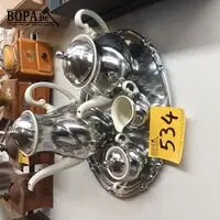 Koffiestel op plateau – kavel bij BOPA Auctions, Hooglede
