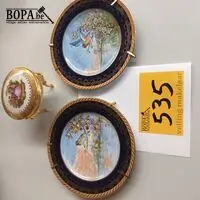 Limoges sierborden en dekselpotje. 3 stuks – kavel bij BOPA Auctions, Hooglede