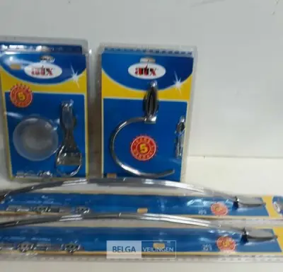 6 x Badkamertoebehoren chrome 3 assorti – kavel bij Belga Veilingen, Oudsbergen