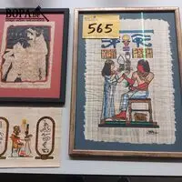 Papyrus Egypte. 3 stuks – kavel bij BOPA Auctions, Hooglede