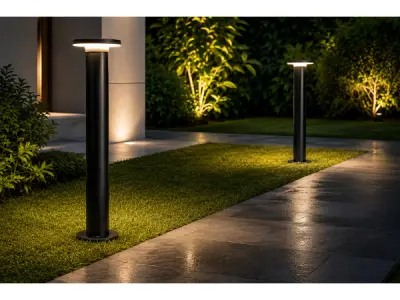 4x LED Sokkellamp voor Buiten – 12W – 4200K – DEXTER-3 – kavel bij XL Auctions