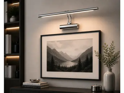 2x LED Spiegel-/Schilderijlamp 12W – Chroom – ANKA-12 – kavel bij XL Auctions