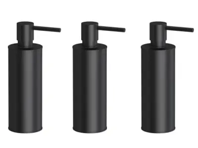 3x Novio zeepdispenser staand 150ml Umea mat zwart – kavel bij XL Auctions