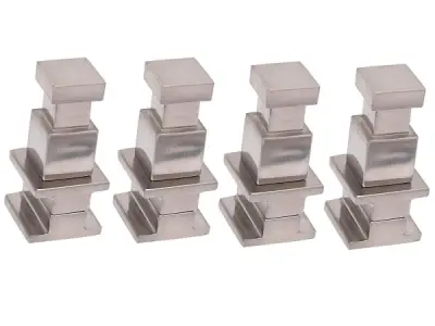 4x Beaux haak voor radiator vierkant 2x2x6cm Rodez rvs – kavel bij XL Auctions