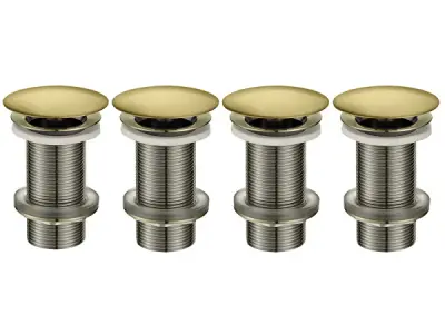 4x Beaux wastafelplug 1 1/4" lange schacht Lilas brons – kavel bij XL Auctions