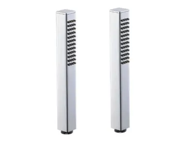 2x Alterna staafhanddouche vierkant chroom – kavel bij XL Auctions