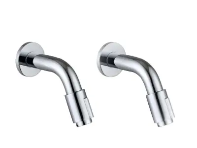2x Alterna fonteinkraan wand 11cm Piccolo chroom – kavel bij XL Auctions
