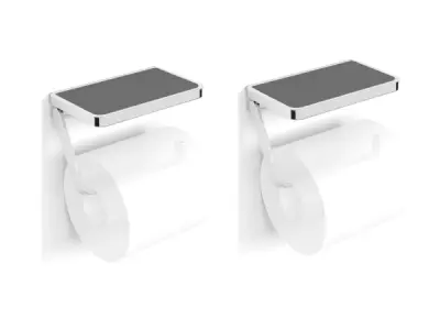 2x Beaux closetrolhouder zonder klep m/ planchet Ulis chroom – kavel bij XL Auctions