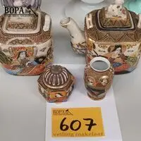 Satsuma porselein. 4 stuks – kavel bij BOPA Auctions, Hooglede
