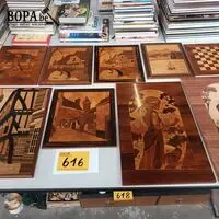 Panelen in marqueterie. 9 stuks – kavel bij BOPA Auctions, Hooglede