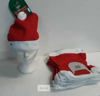 12 x Kerstmuts met lampjes – kavel bij Belga Veilingen, Oudsbergen