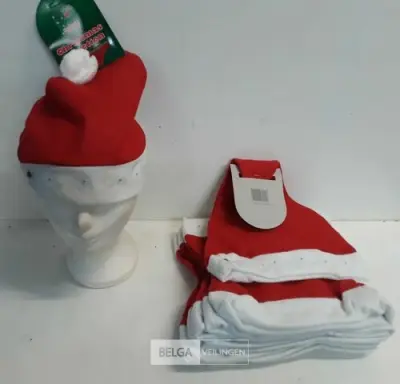 12 x Kerstmuts met lampjes – kavel bij Belga Veilingen, Oudsbergen