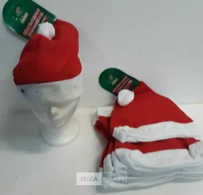 12 x Kerstmuts met lampjes – kavel bij Belga Veilingen, Oudsbergen